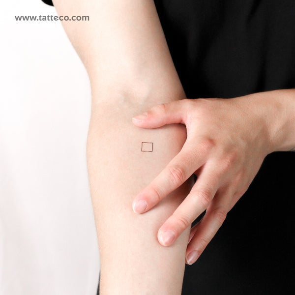 Little Square Temporary Tattoo - Set of 3