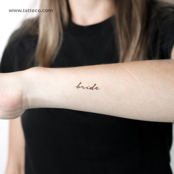 Bride Temporary Tattoo - Set of 3