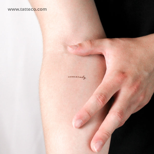 Sincerely Temporary Tattoo - Set of 3