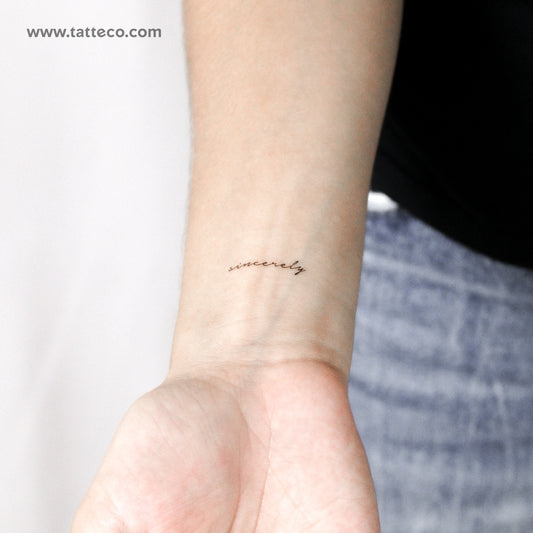 Sincerely Temporary Tattoo - Set of 3