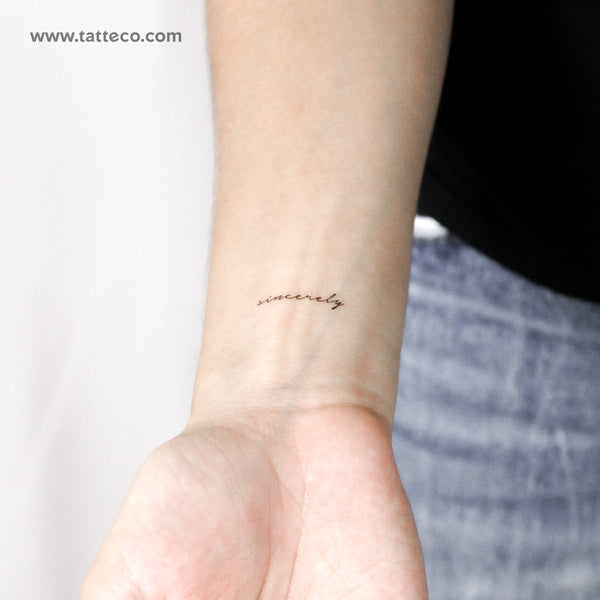 Sincerely Temporary Tattoo - Set of 3