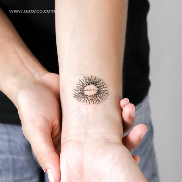 Radiate Love Sun Temporary Tattoo - Set of 3