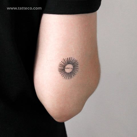 Radiate Love Sun Temporary Tattoo - Set of 3