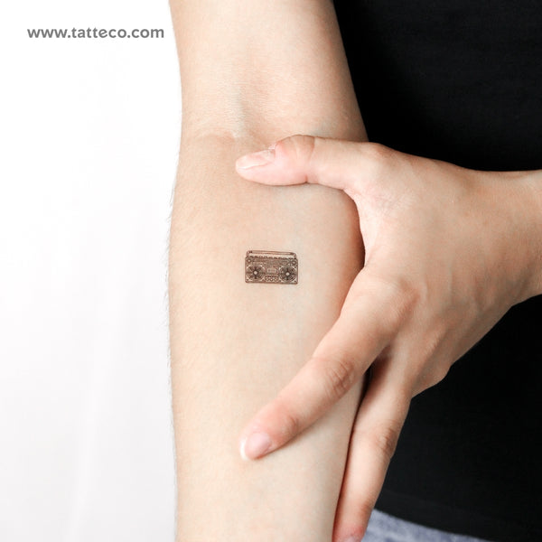 Boom Box Temporary Tattoo - Set of 3