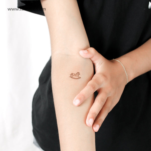 Rocking Horse Temporary Tattoo - Set of 3