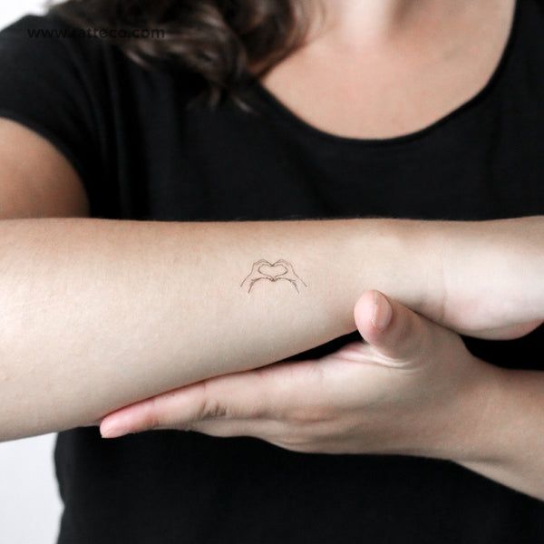 Heart Hands Temporary Tattoo - Set of 3