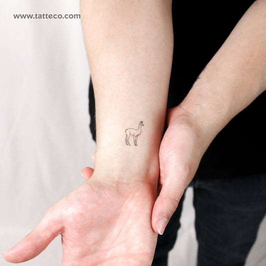 Tatuaje temporal de vicuña - Juego de 3