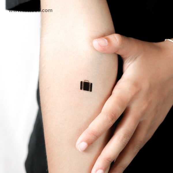 Suitcase Temporary Tattoo - Set of 3