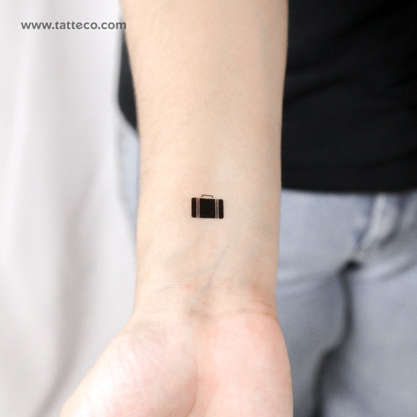 Suitcase Temporary Tattoo - Set of 3