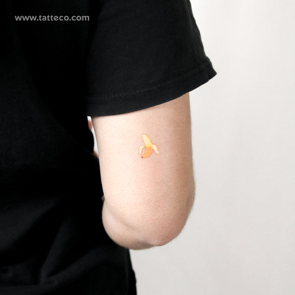 Banana Emoji Temporary Tattoo - Set of 3