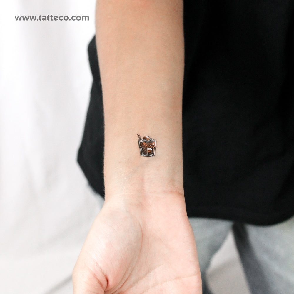 Tatuaje temporal de café helado (juego de 3)