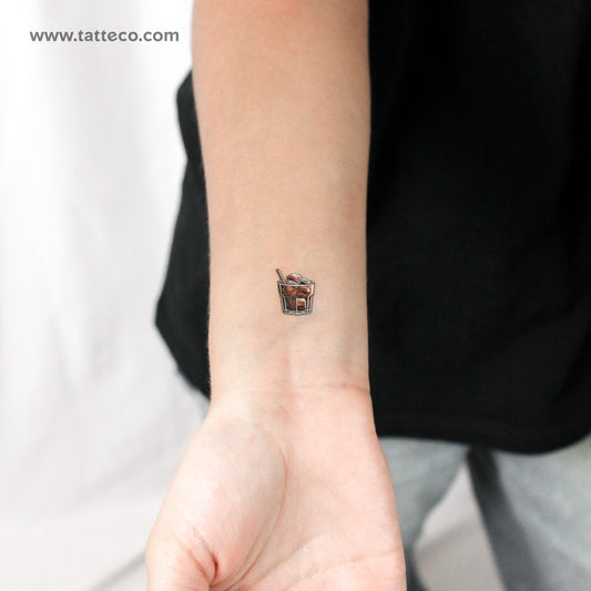 Tatuaje temporal de café helado (juego de 3)