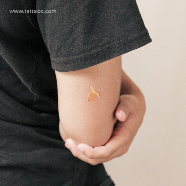 Banana Emoji Temporary Tattoo - Set of 3
