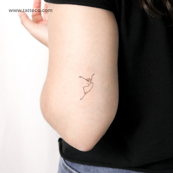 Golden Ballerina Temporary Tattoo - Set of 3