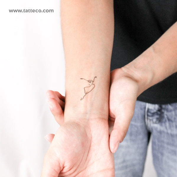 Golden Ballerina Temporary Tattoo - Set of 3