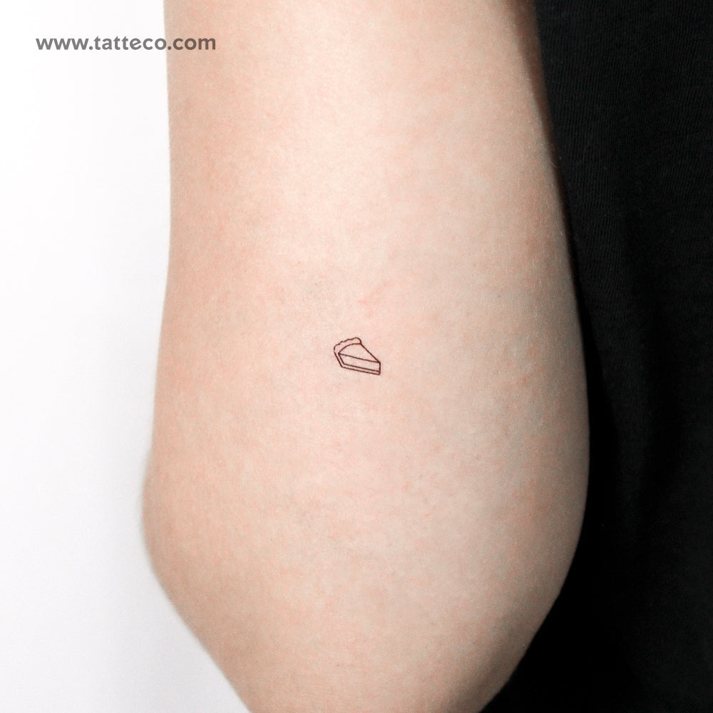 Little Pie Slice Temporary Tattoo - Set of 3