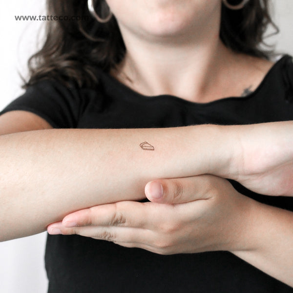 Little Pie Slice Temporary Tattoo - Set of 3