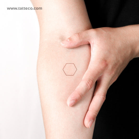 Hexagon Temporary Tattoo - Set of 3