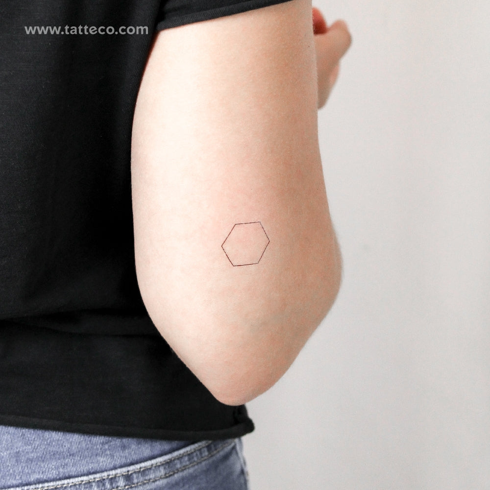 Hexagon Temporary Tattoo - Set of 3