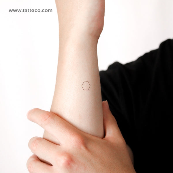 Little Hexagon Temporary Tattoo - Set of 3