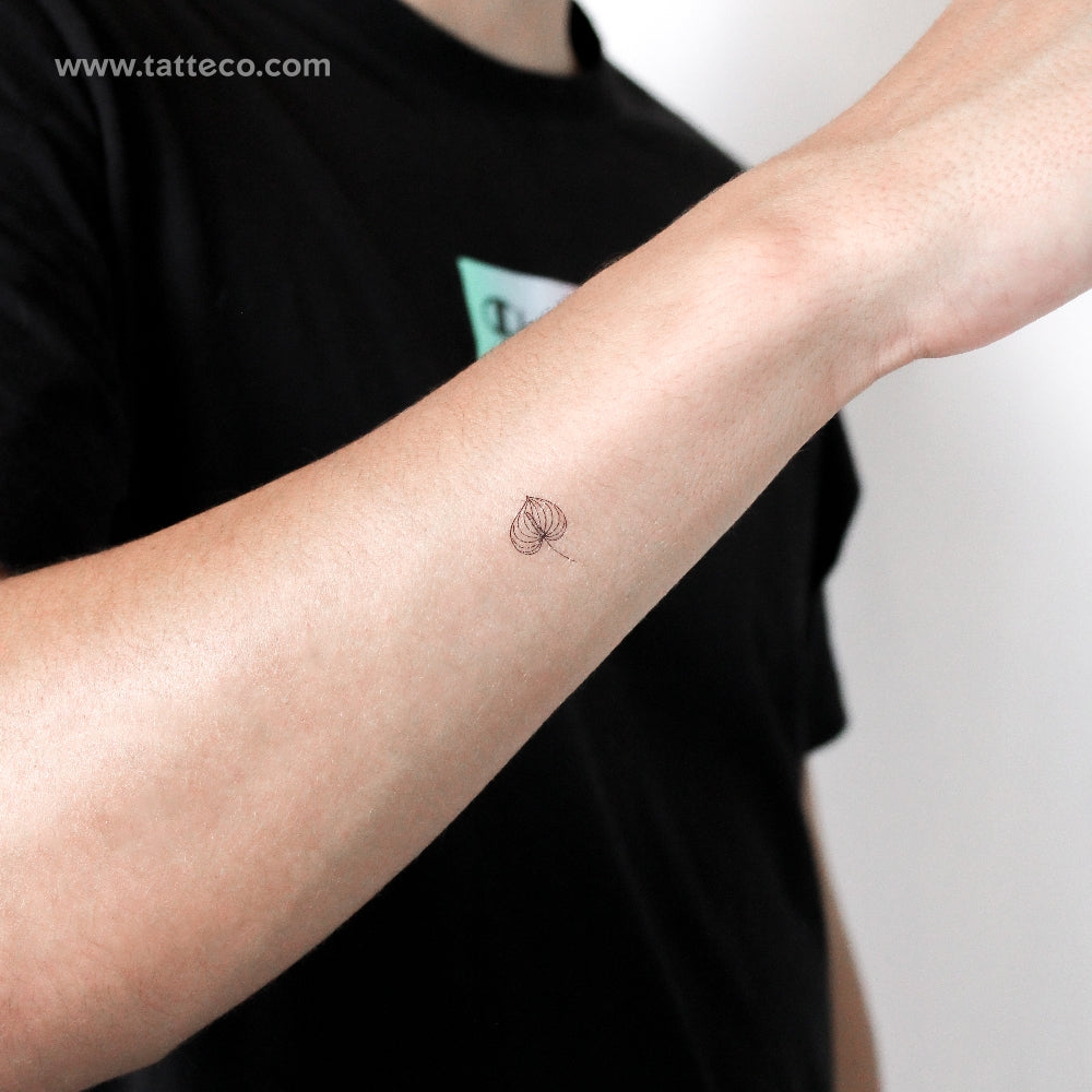 anthurium flower tattoo Little Anthurium Temporary Tattoo