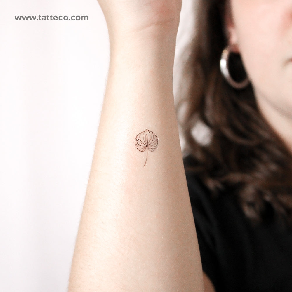 Anthurium Temporary Tattoo - Set of 3