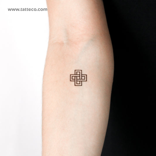 Squared Solomon's Knot Temporary Tattoo - Set of 3