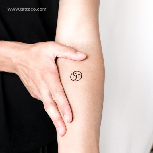 BDSM Triskelion Temporary Tattoo - Set of 3