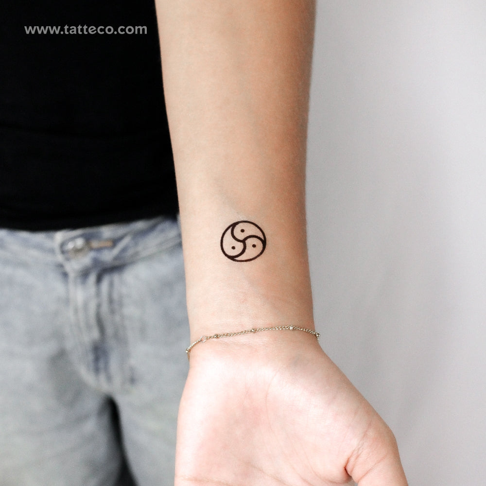 BDSM Triskelion Temporary Tattoo - Set of 3