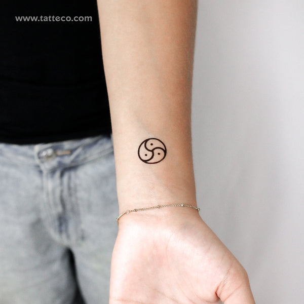 BDSM Triskelion Temporary Tattoo - Set of 3