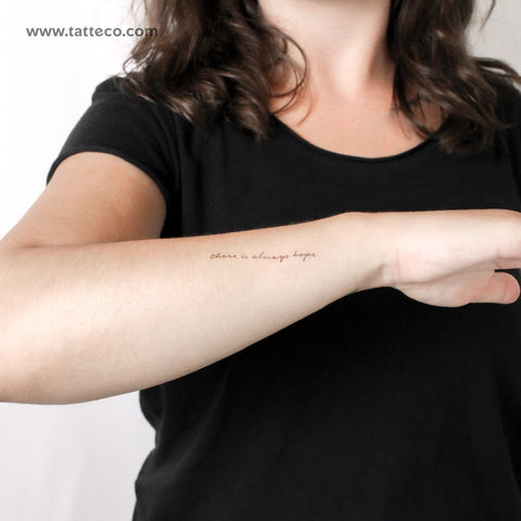 There Is Always Hope Temporary Tattoo - Set of 3