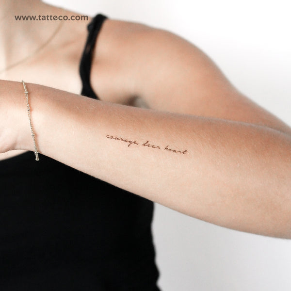 Courage, Dear Heart Temporary Tattoo - Set of 3