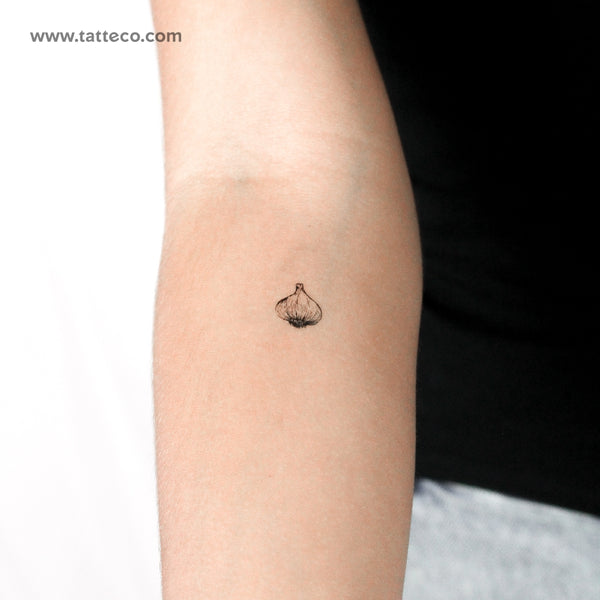 Head Of Garlic Temporary Tattoo - Set of 3