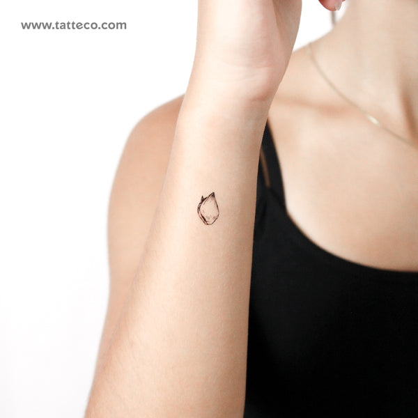 Clove Of Garlic Temporary Tattoo - Set of 3