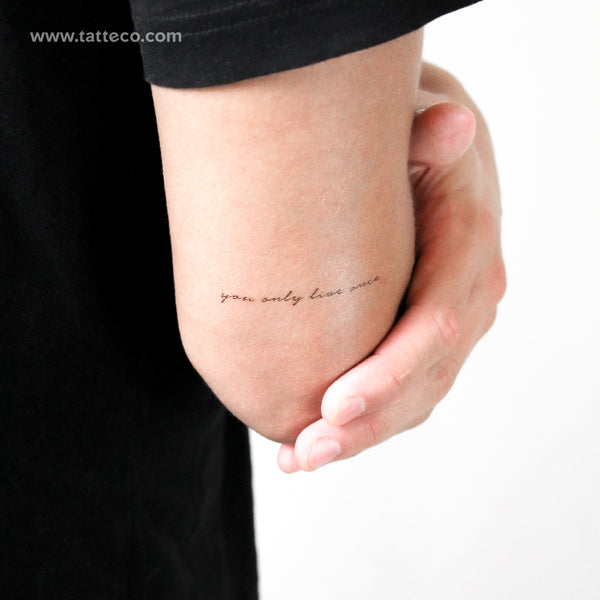 Small You Only Live Once Temporary Tattoo - Set of 3