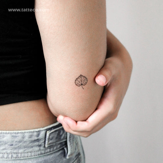 Aspen Leaf Temporary Tattoo - Set of 3
