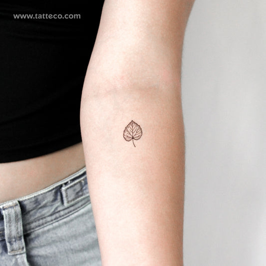 Aspen Leaf Temporary Tattoo - Set of 3