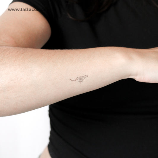 Tatuaje temporal pequeño de guepardo corriendo (juego de 3)