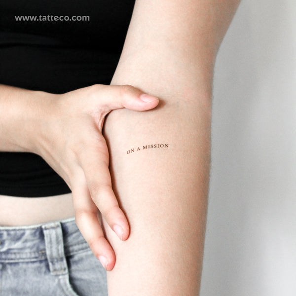 ON A MISSION Temporary Tattoo - Set of 3