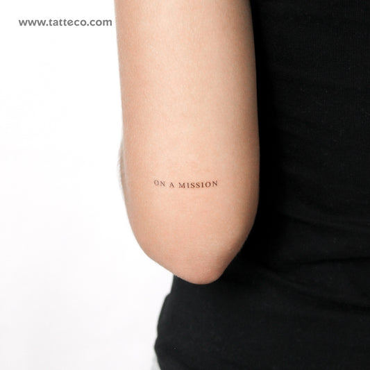 ON A MISSION Temporary Tattoo - Set of 3
