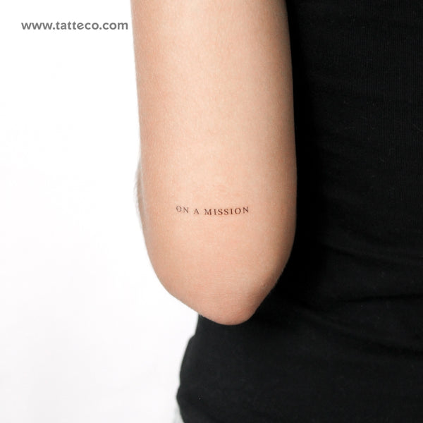 ON A MISSION Temporary Tattoo - Set of 3