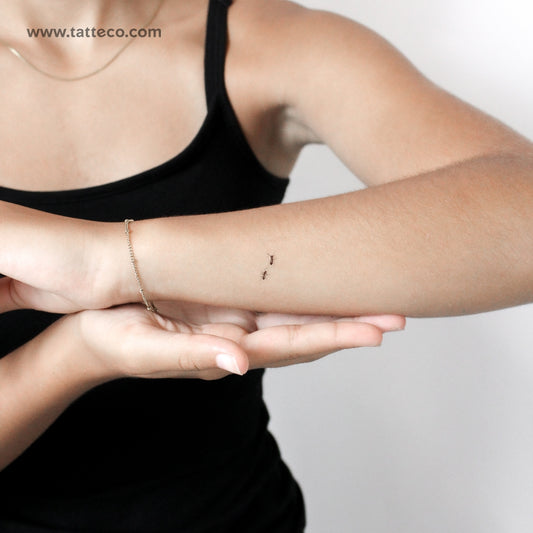 Ant Couple Temporary Tattoo - Set of 3