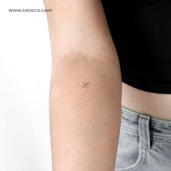L Script Temporary Tattoo - Set of 3