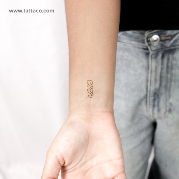 Fusilli Pasta Temporary Tattoo - Set of 3