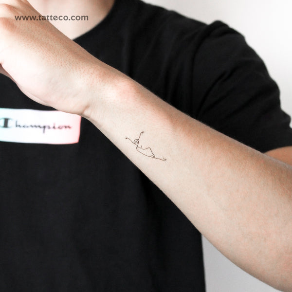 Ballet Dancer Temporary Tattoo - Set of 3