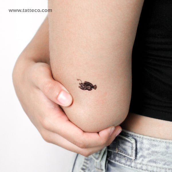 Anglerfish Temporary Tattoo - Set of 3