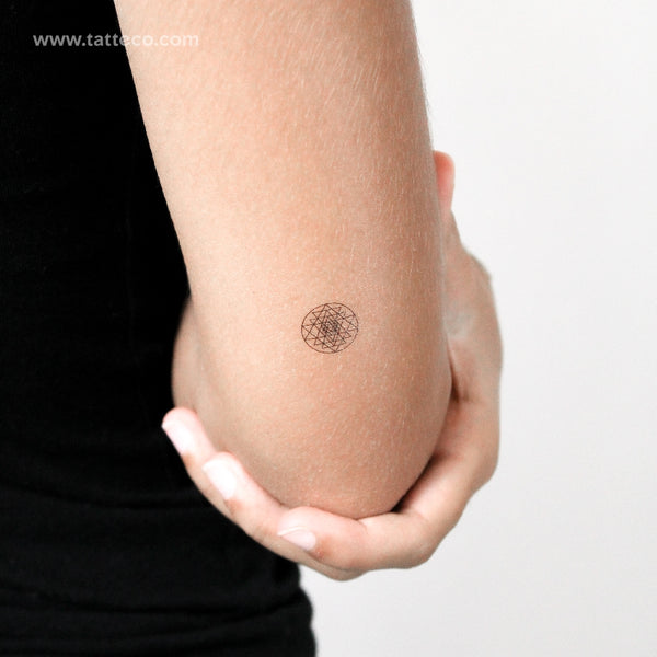 Little Sri Yantra Temporary Tattoo - Set of 3