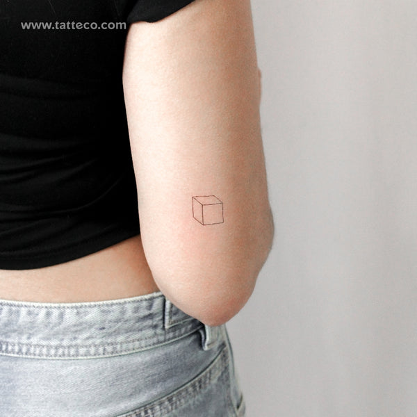 Little Cube Temporary Tattoo - Set of 3
