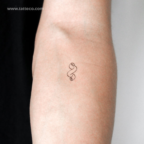 Cavatappi Pasta Temporary Tattoo - Set of 3