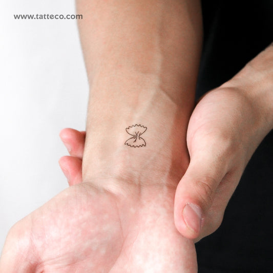 Small Farfalle Pasta Temporary Tattoo - Set of 3